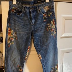 Blank flowered jeans